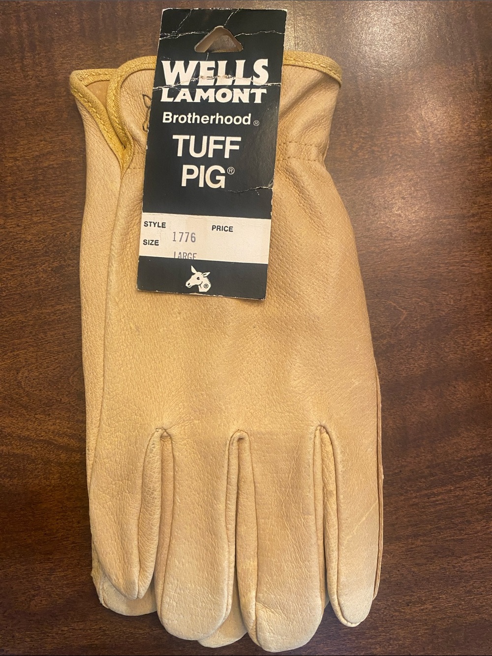 Wells Lamont Tan Pigskin Work Gloves - Durable Men's Leather Gloves